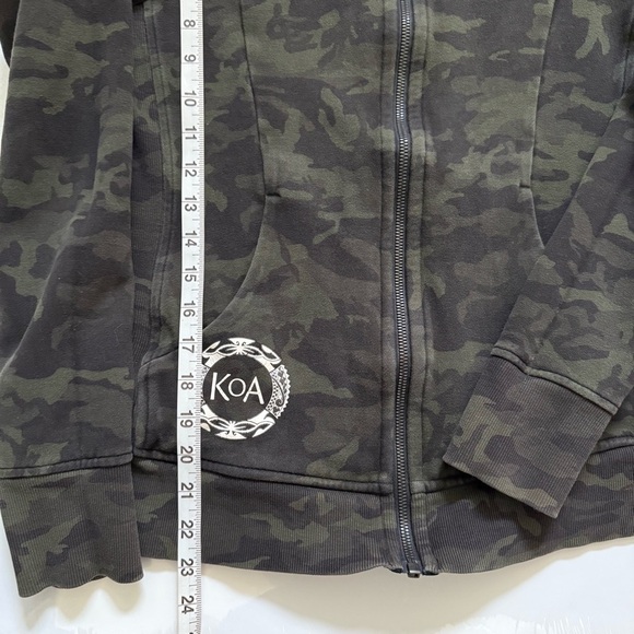 Lululemon Scuba Defined Hoodie Jacket Zip Up Camo Limited Edition Green Black 8 - Picture 10 of 12